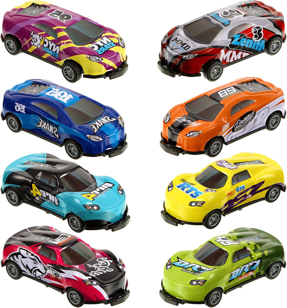 TurboStunt Racers – 8 Samojezdnych Kaskaderskich Samochodów dla Dzieci | Bezpieczna i Wytrzymała Zabawka