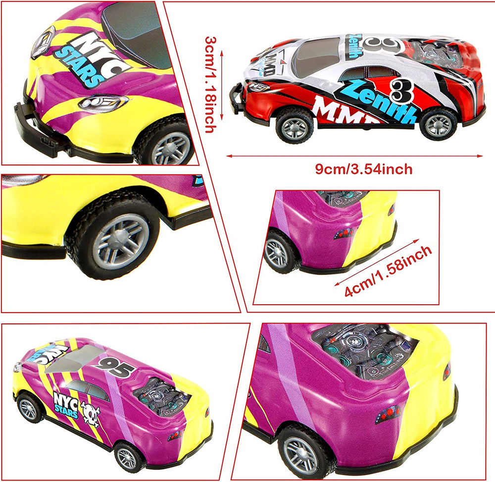 TurboStunt Racers – 8 Samojezdnych Kaskaderskich Samochodów dla Dzieci | Bezpieczna i Wytrzymała Zabawka