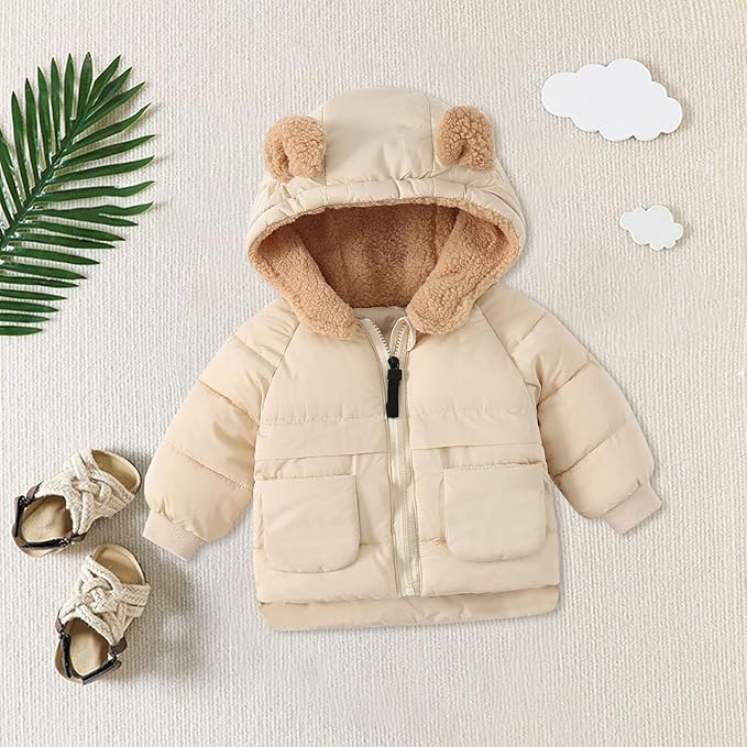 FrostCub Ciepła Kurtka Zimowa z Podszewką Teddy dla Niemowląt i Małych Dzieci