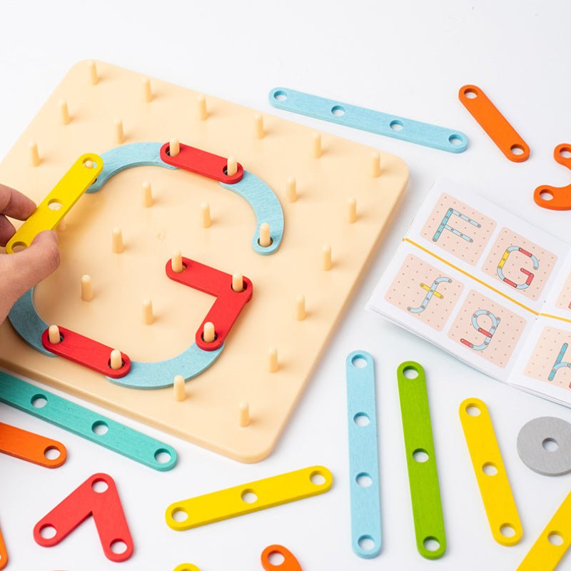 BrainShapes Builder – Edukacyjna Drewniana Układanka dla Dzieci | Kreatywna i Rozwojowa Zabawka
