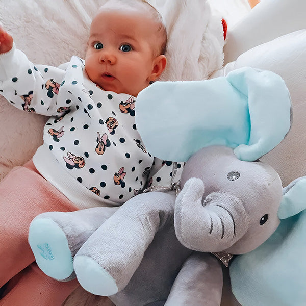 Interaktywny Pluszowy Słoń dla Niemowląt – Zabawka Peekaboo (6+ miesięcy)