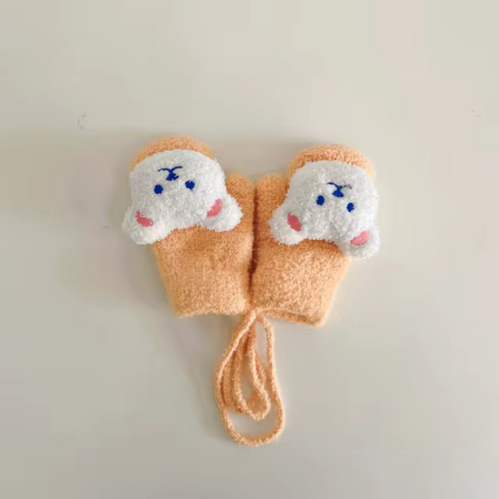 LittleCub Mittens – Ciepłe i Urocze Dziane Rękawiczki dla Niemowląt i Maluchów z Motywem Misia na Jesień i Zimę