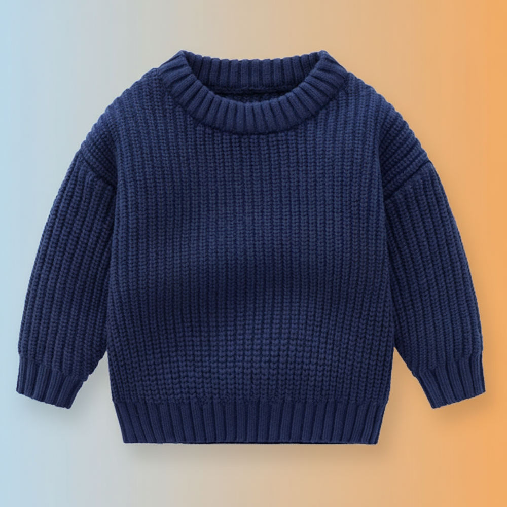 Veluro Kids CozyNest Sweter Dziecięcy – Ciepły Dzianinowy Sweter Zimowy dla Niemowląt i Małych Dzieci (Rozmiar 66–130)