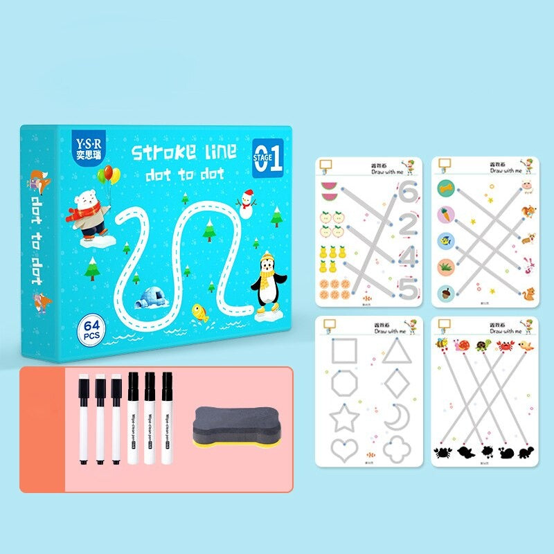 SkillSprout Learning Workbook – Ćwiczenia w Kreśleniu i Gry Matematyczne dla Maluchów i Przedszkolaków