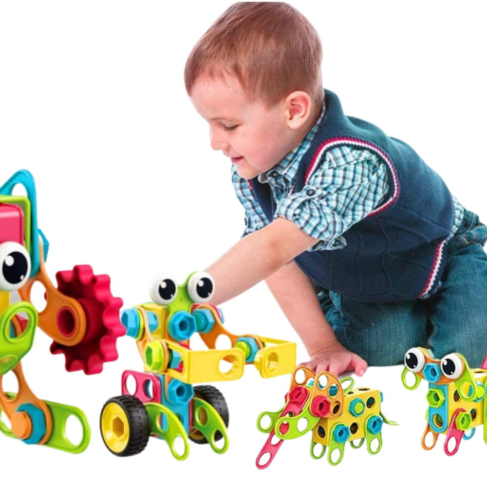 Zestaw Konstrukcyjny STEM z Elektryczną Wiertarką dla Dzieci – BoltCraft Builder Kit Edukacyjna Zabawka Budowlana