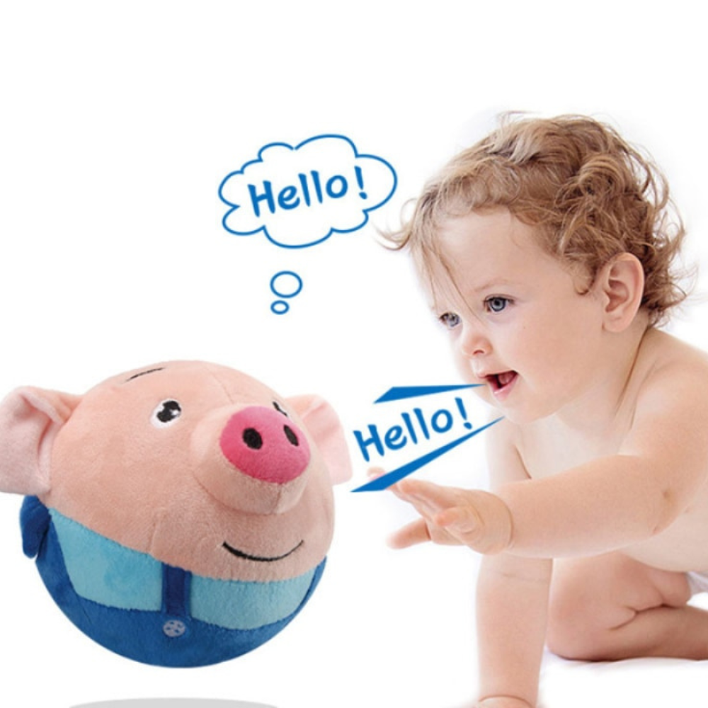 BouncyPig Przyjaciel – Interaktywna Skacząca Zabawka dla Dzieci | Nagrywanie i Odtwarzanie, Bezpieczna i Ładowalna