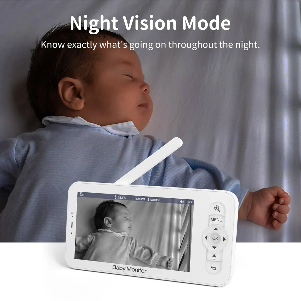 BabyVision 5 HD WiFi Niania Elektroniczna – Obraz na Żywo, Noktowizor i Sterowanie Aplikacją dla Optymalnego Bezpieczeństwa