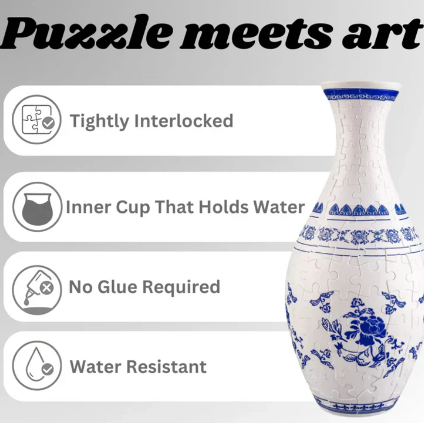 Puzzle 3D Wazon na Kwiaty – Zbuduj Własny Designerski Wazon