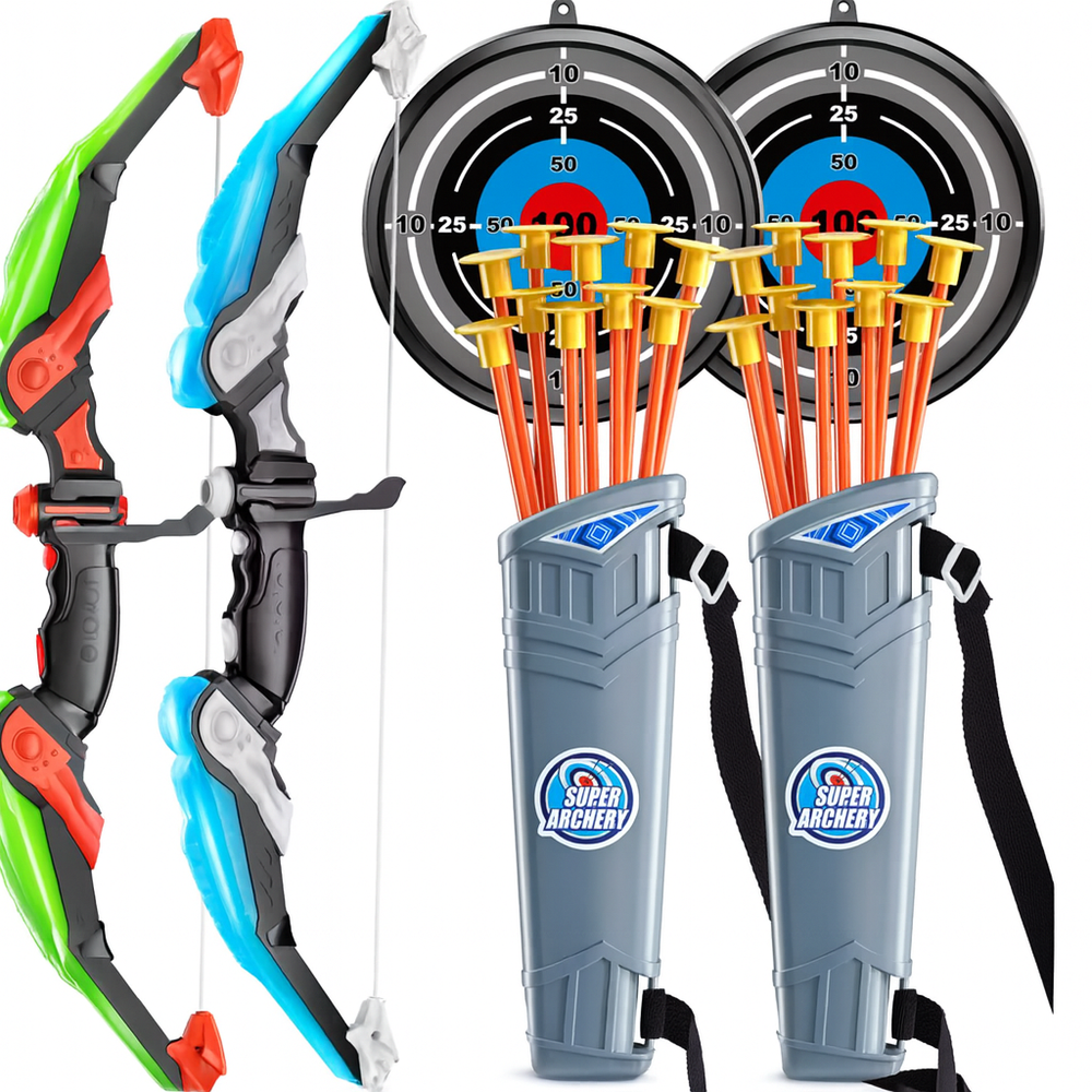 Dziecięcy Zestaw do Łucznictwa z Strzałkami na Przyssawki – Bezpieczna Zabawka Archery na Zewnątrz i do Domu