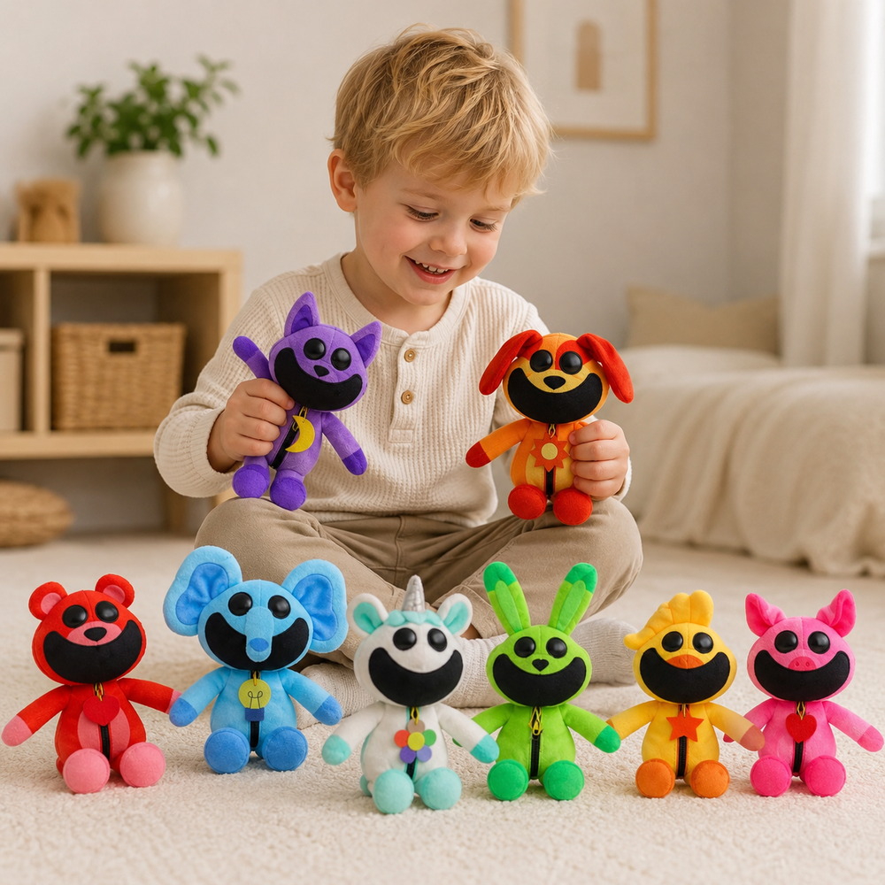 Pluszowy Zestaw Maskot 8 Sztuk – Miękkie Pluszaki 30 cm