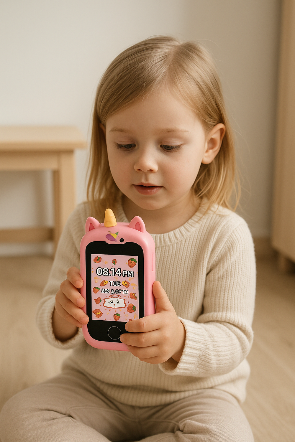 Edukacyjny Telefon dla Dzieci – Smartfon Zabawkowy z Aparatem i Grami (3+ Lat)