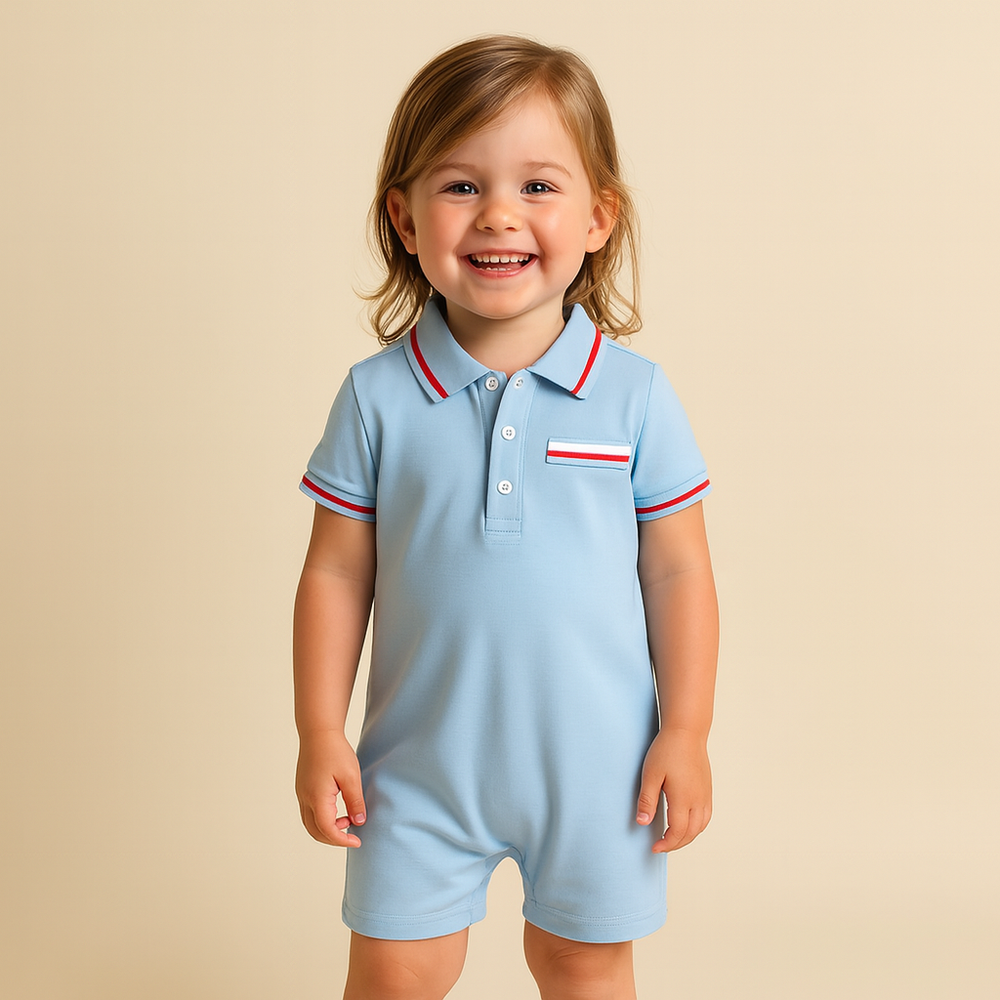 Pajacyk Polo Captain dla Chłopców – Organiczny Bawełniany Rampers