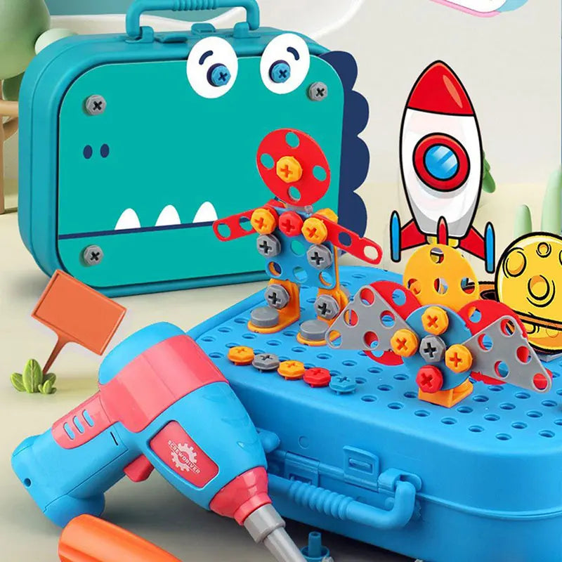 BuildoFun 211-częściowy Edukacyjny Zestaw Zabawkowy dla Maluchów – Kreatywny Zestaw Narzędzi dla Motoryki i Wyobraźni