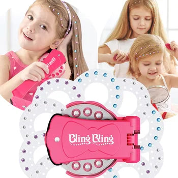 Narzędzie do stylizacji włosów – Bling Bling dla dziewczynek, Różowe, Bezpieczne dla wszystkich typów włosów, 4+ L-More For Mini