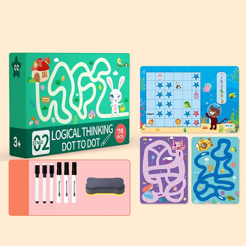 SkillSprout Learning Workbook – Ćwiczenia w Kreśleniu i Gry Matematyczne dla Maluchów i Przedszkolaków
