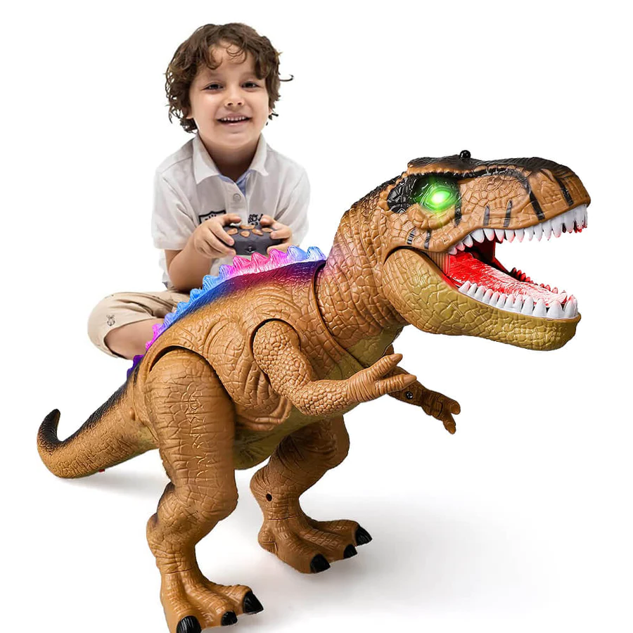 Zdalnie Sterowany Dinozaur – Interaktywna Zabawka z Dźwiękiem i Światłem