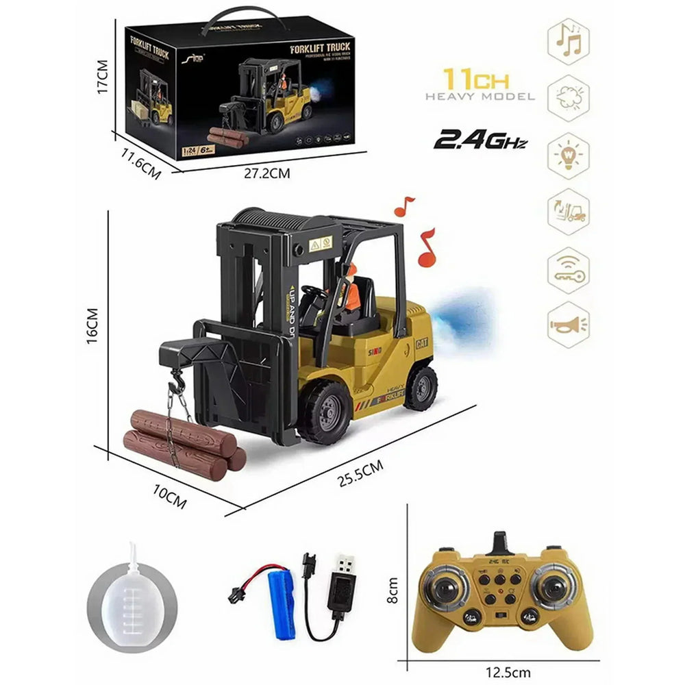 LiftForce RC Wózek Widłowy – Zdalnie Sterowany Pojazd Budowlany dla Dzieci | Realistyczna Zabawa