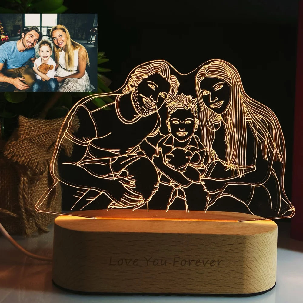 Personalizowana Lampka LED ze Zdjęciem – Wyjątkowy Prezent z Fotografią i Nastrojowym Oświetleniem