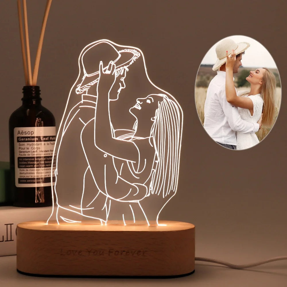 Personalizowana Lampka LED ze Zdjęciem – Wyjątkowy Prezent z Fotografią i Nastrojowym Oświetleniem