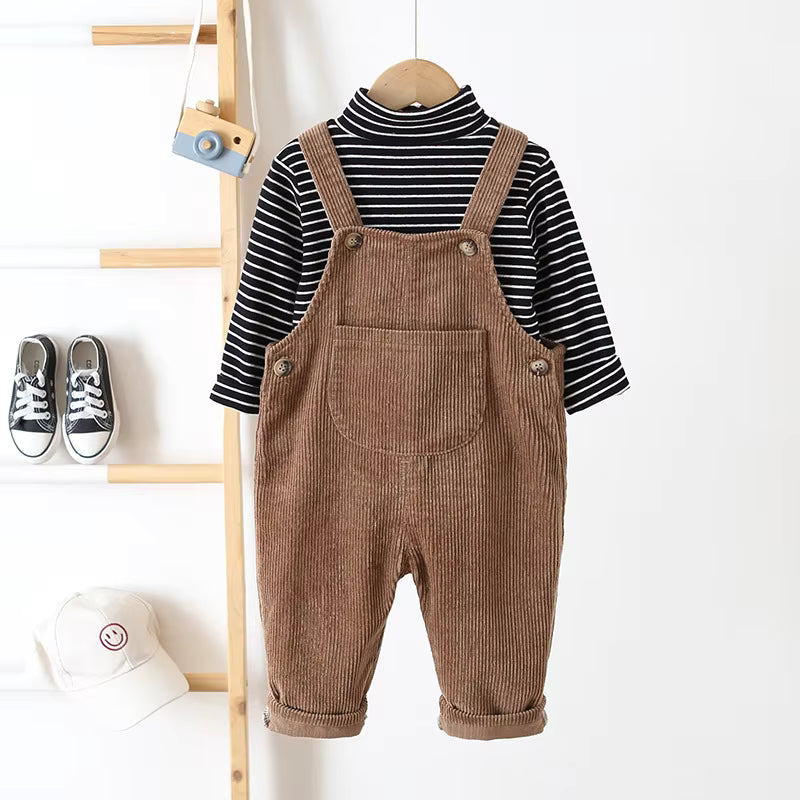 Velora Babywear Loomi Rib Overall – Uniseksowe Ogrodniczki dla Niemowląt z Miękkiej Bawełny na Każdą Porę Roku