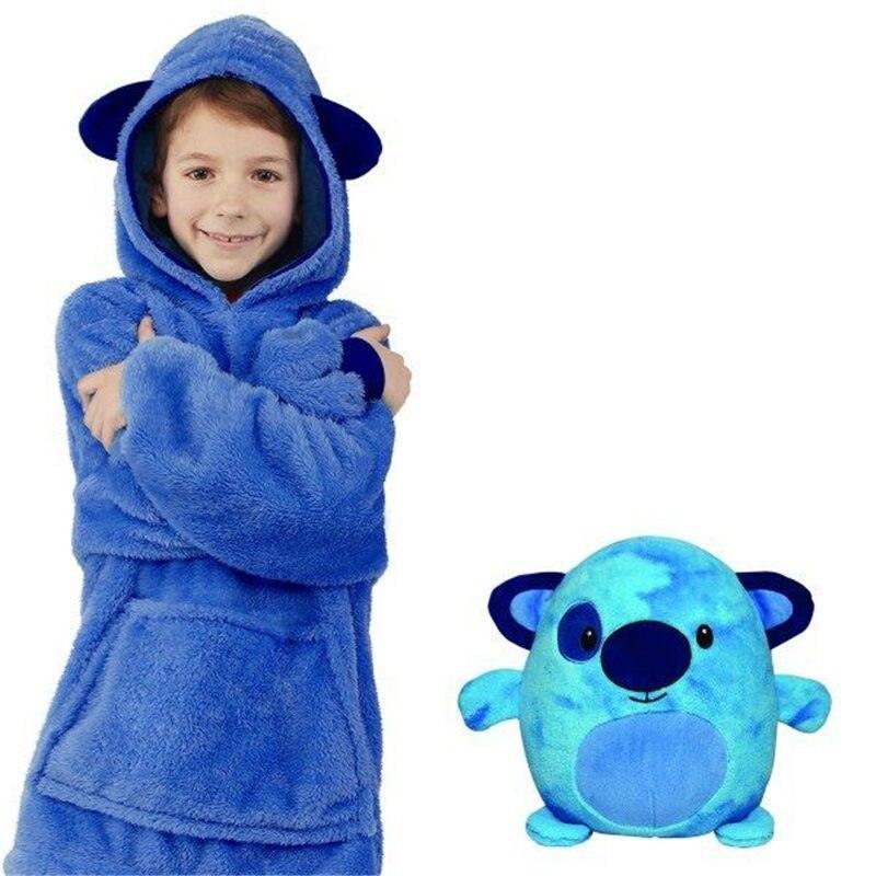 Bluza Pluszak dla Dzieci – Pluszowa Bluza z Kapturem i Maskotka 2w1