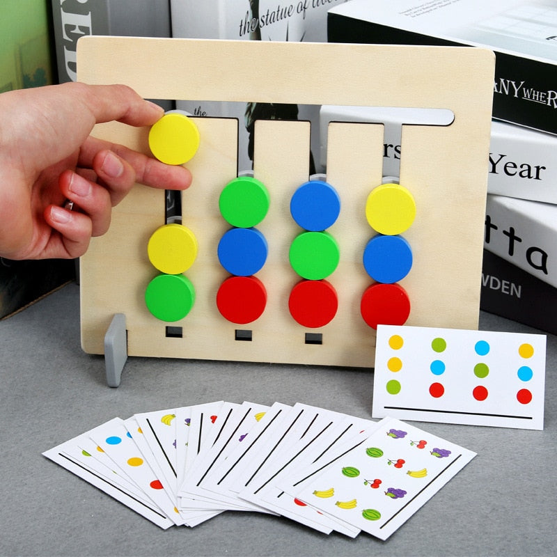 Drewniane Puzzle Sorter Montessori – Edukacyjne Sortowanie Owoców dla Logicznego Myślenia i Motoryki (3+)