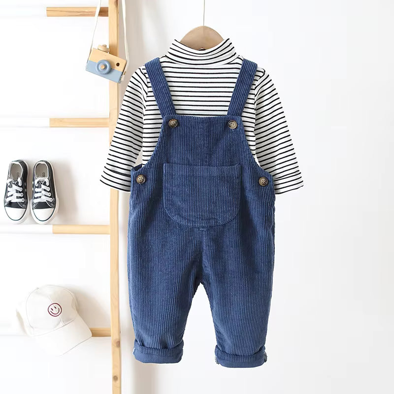 Velora Babywear Loomi Rib Overall – Uniseksowe Ogrodniczki dla Niemowląt z Miękkiej Bawełny na Każdą Porę Roku