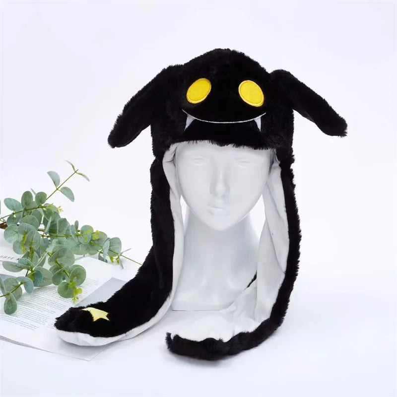 Interaktywna Czapka z Ruchomymi Uszami – Miękka Pluszowa Czapka Zimowa dla Dzieci i Dorosłych | Idealna na Cosplay, Imprezę i Prezent