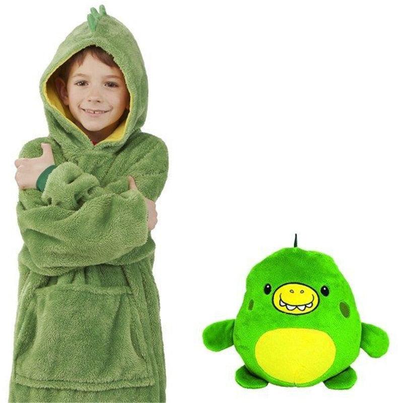 Bluza Pluszak dla Dzieci – Pluszowa Bluza z Kapturem i Maskotka 2w1