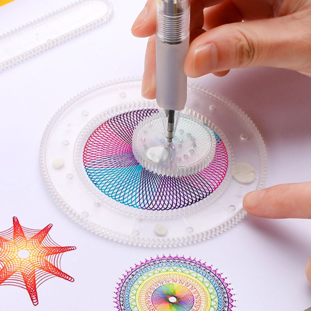 Zestaw Spirograf dla Dzieci – Kreatywny Zestaw do Rysowania z Kółkami Zębatymi (6+)