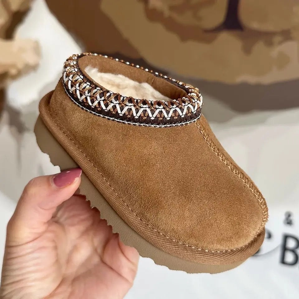 Brązowe Zamszowe Mini Botki - Niemowlę Maluch Przedszkolak Dzieci, Brązowy, Zamsz, Rozmiar 21-34