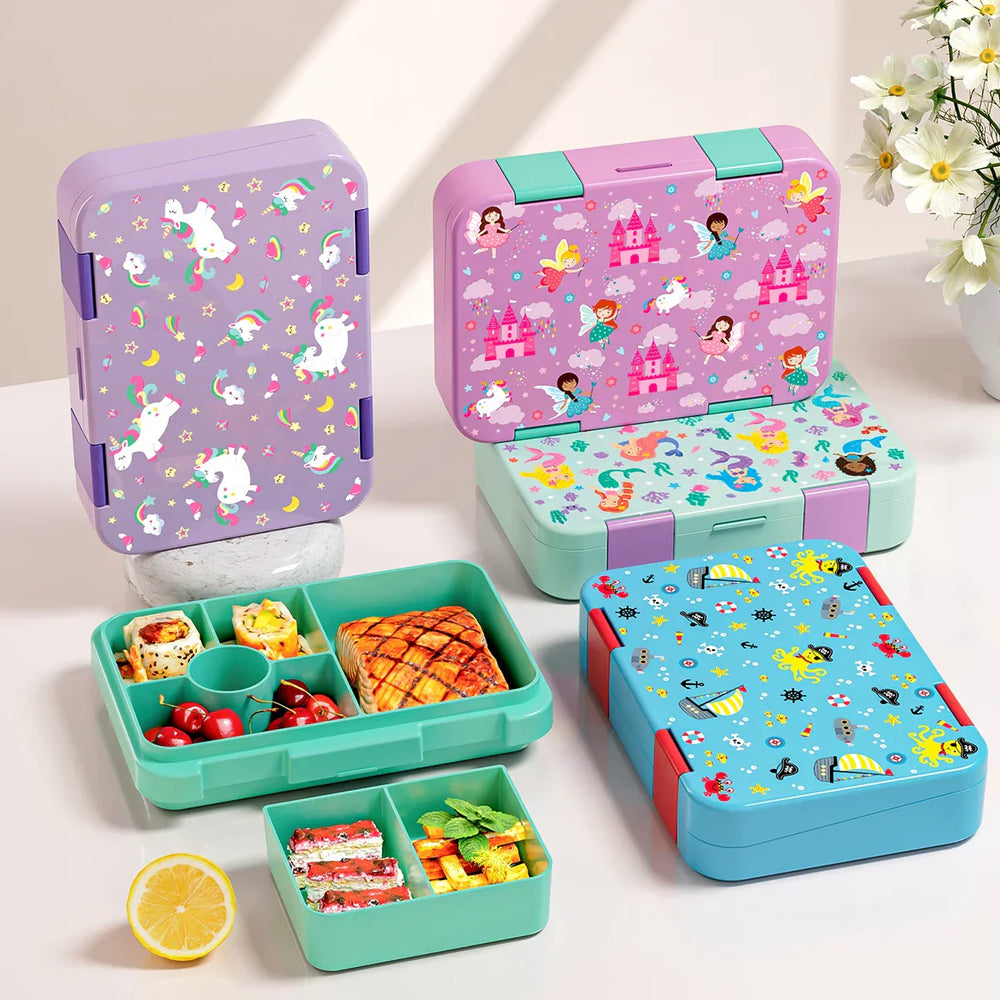 LunchPal Compact Box – Szczelny, Bezpieczny Pojemnik na Lunch dla Dzieci bez BPA z Wkładem Nadającym się do Mikrofalówki na Szkołę i Piknik