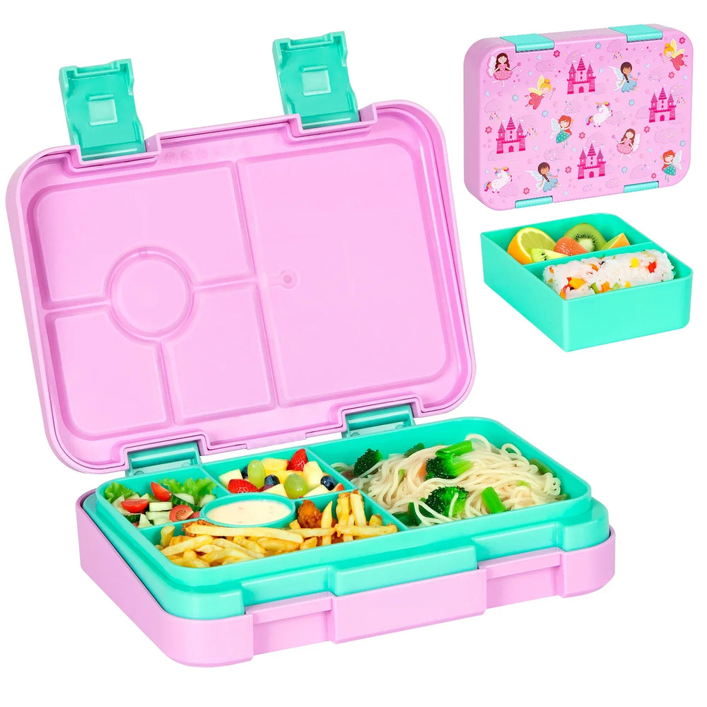 LunchPal Compact Box – Szczelny, Bezpieczny Pojemnik na Lunch dla Dzieci bez BPA z Wkładem Nadającym się do Mikrofalówki na Szkołę i Piknik