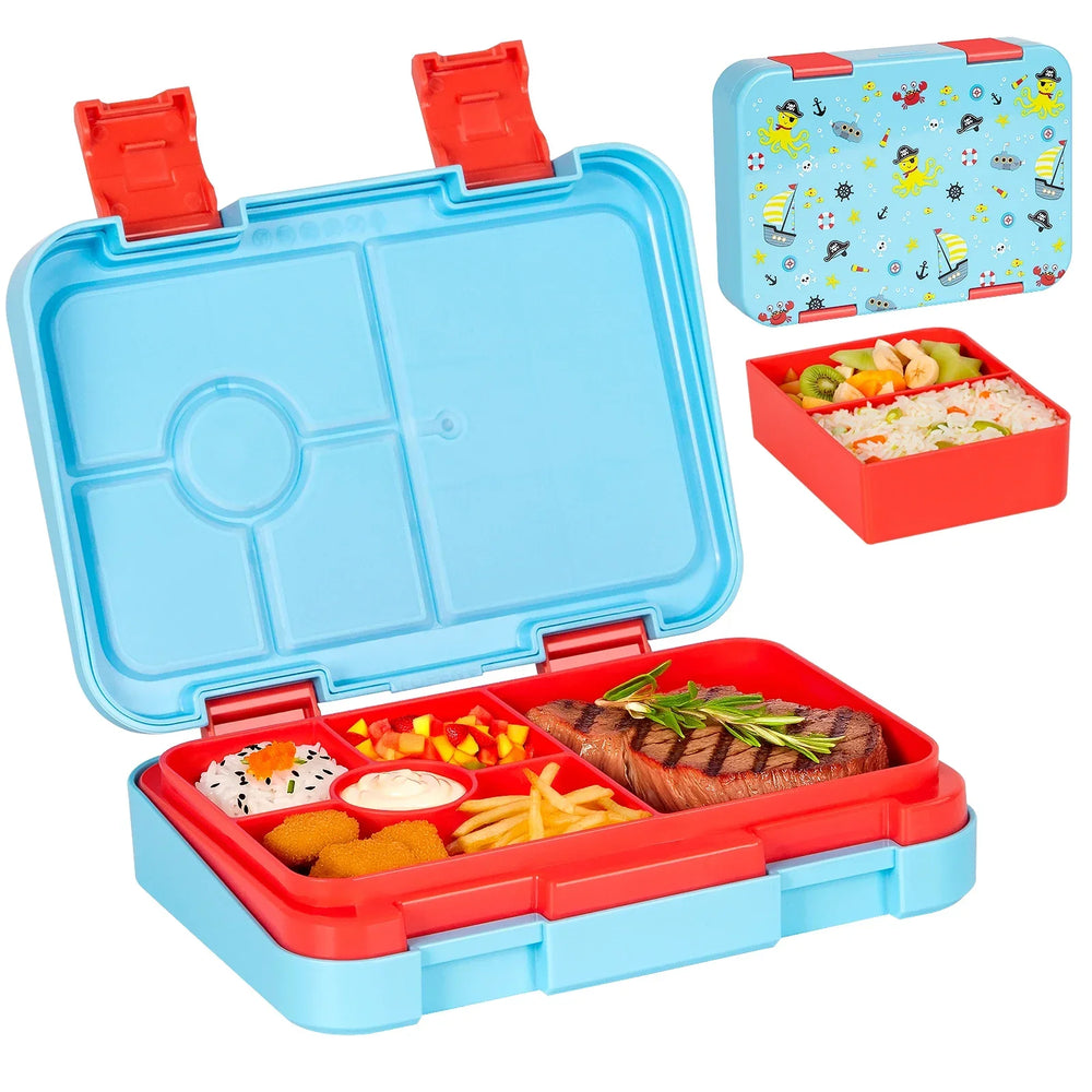 LunchPal Compact Box – Szczelny, Bezpieczny Pojemnik na Lunch dla Dzieci bez BPA z Wkładem Nadającym się do Mikrofalówki na Szkołę i Piknik