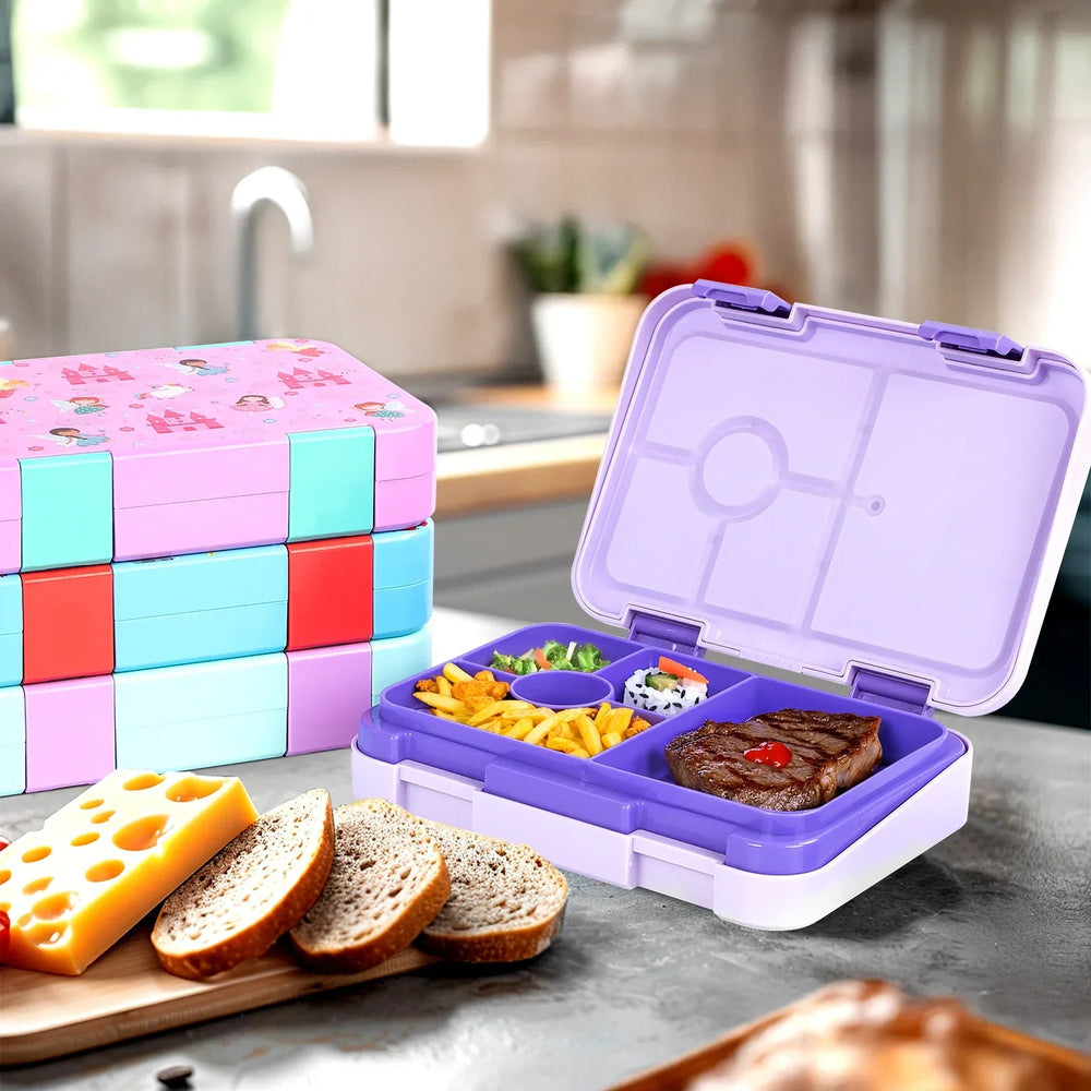 LunchPal Compact Box – Szczelny, Bezpieczny Pojemnik na Lunch dla Dzieci bez BPA z Wkładem Nadającym się do Mikrofalówki na Szkołę i Piknik