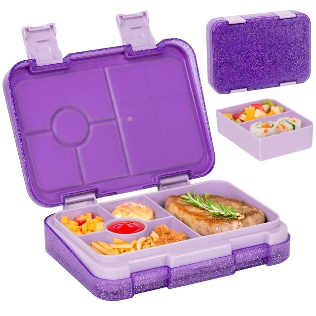 LunchPal Compact Box – Szczelny, Bezpieczny Pojemnik na Lunch dla Dzieci bez BPA z Wkładem Nadającym się do Mikrofalówki na Szkołę i Piknik