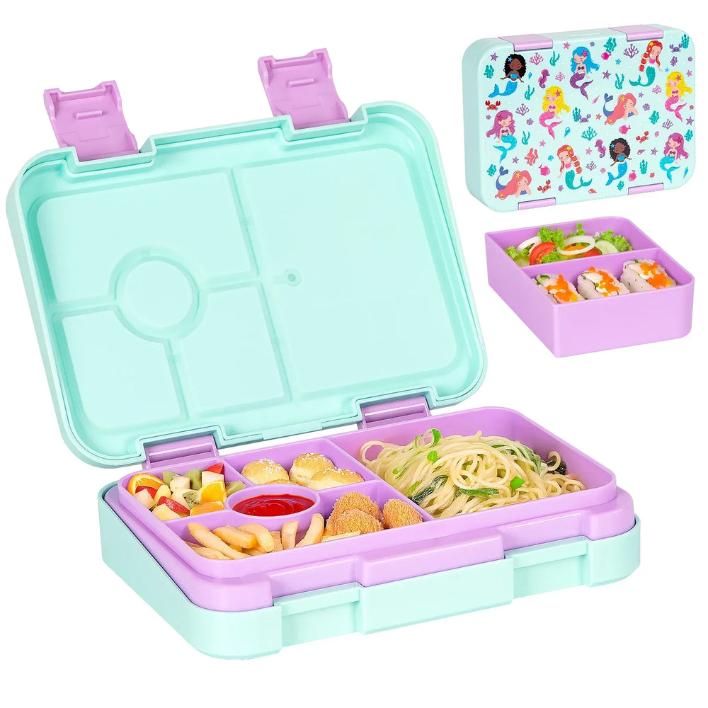LunchPal Compact Box – Szczelny, Bezpieczny Pojemnik na Lunch dla Dzieci bez BPA z Wkładem Nadającym się do Mikrofalówki na Szkołę i Piknik