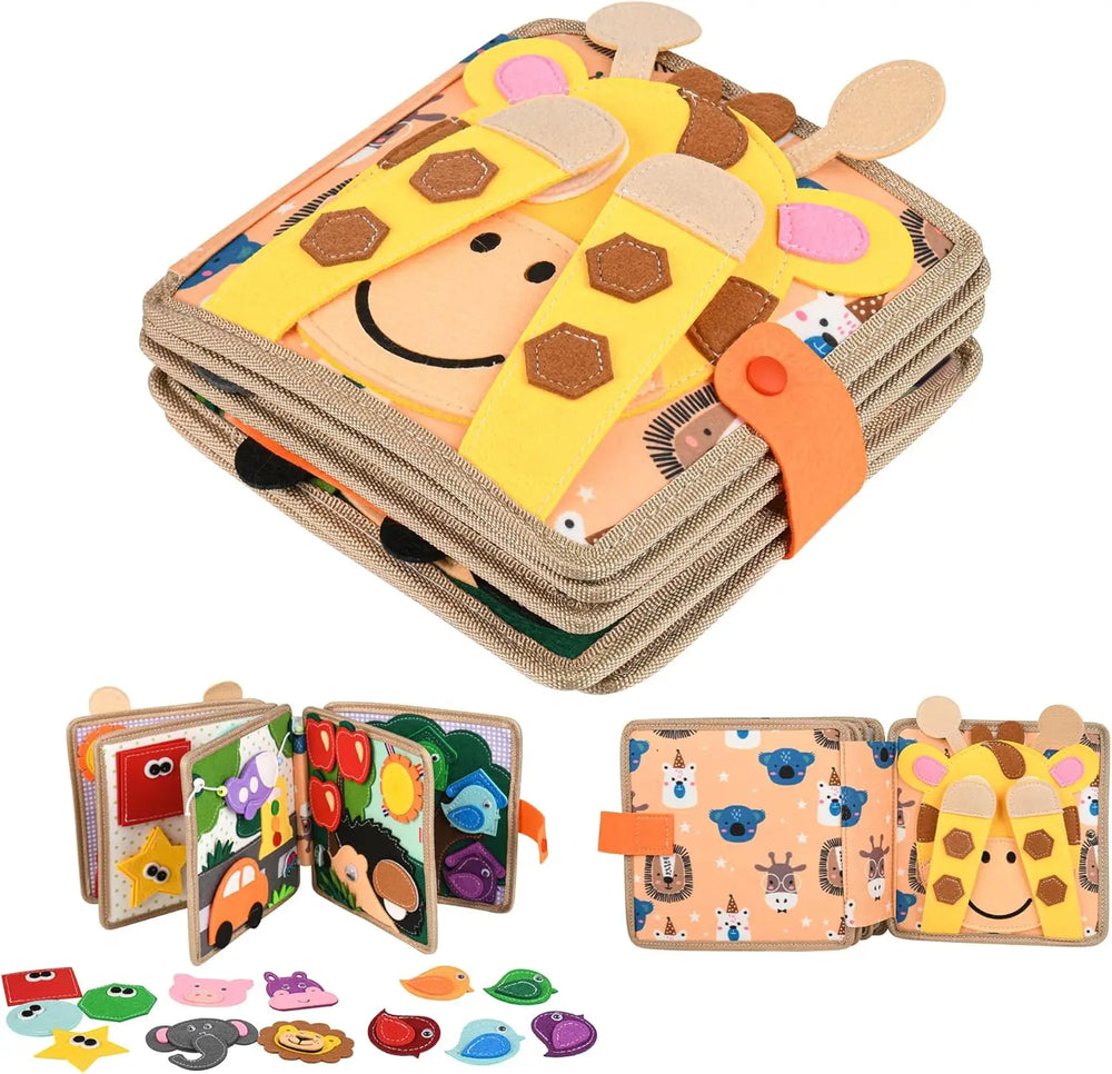 Edukacyjna Książeczka Sensoryczna dla Maluchów – Montessori Busy Book 1-4 Lata
