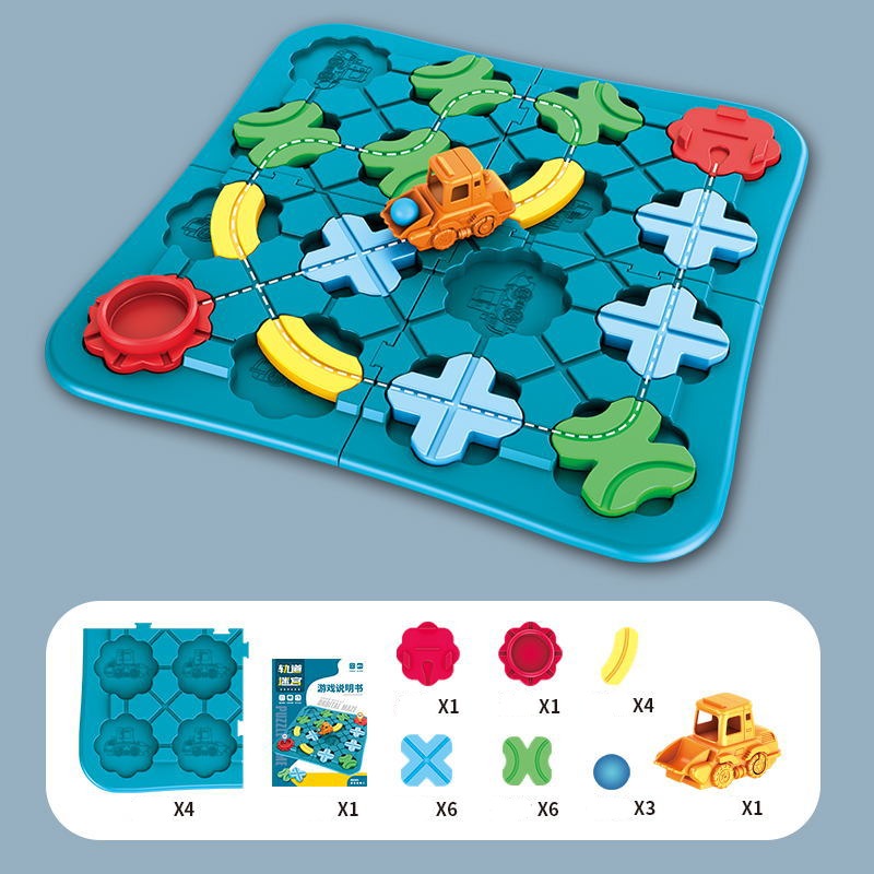 Magnetyczny Zestaw Dróg dla Dzieci – Montessori Labirynt i Gra Konstrukcyjna 3+