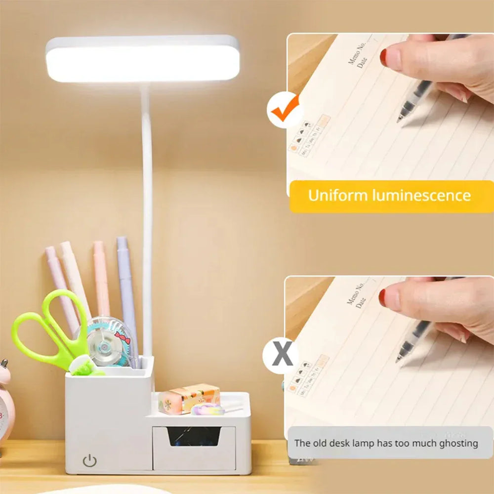 Lampa biurkowa LED NovaGlow – Ładowalna, Ściemnialna i Składana do Nauki, Czytania i Pracy w Domu