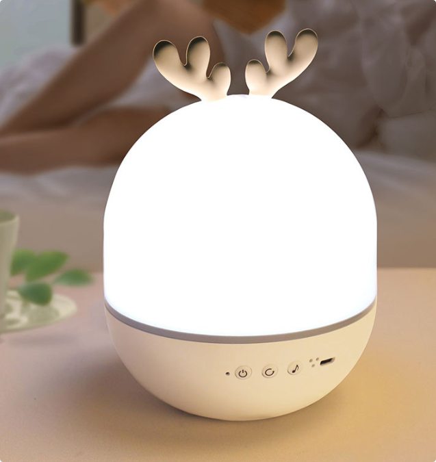 SkyProjector Lampka Nocna z Gwiazdami – Uspokajający Projektor dla Dzieci z Muzyką i Pilotem