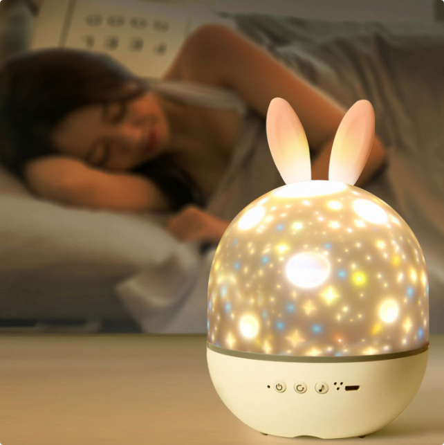 SkyProjector Lampka Nocna z Gwiazdami – Uspokajający Projektor dla Dzieci z Muzyką i Pilotem