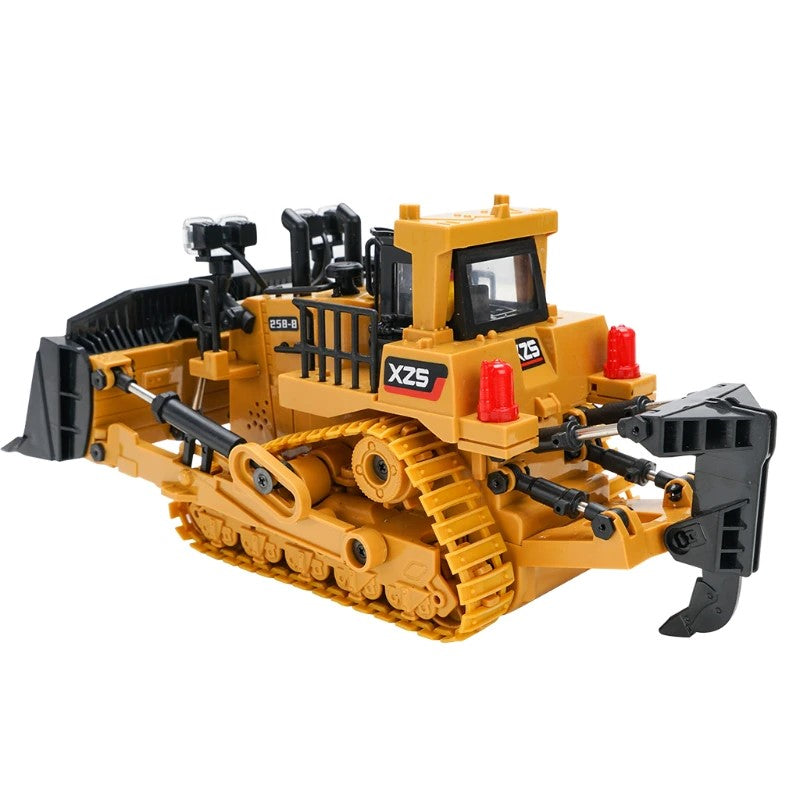 Buldożer RC 1:24 dla Dzieci – z LED, Metalową Łyżką i Sterowaniem 2.4GHz