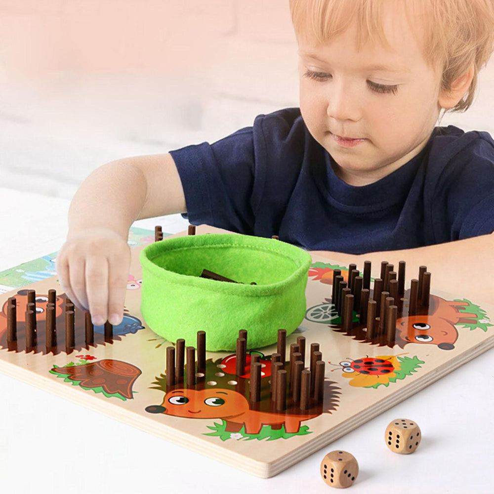 Montessori Gra Matematyczna Jeżyki – Drewniana Gra Licząca