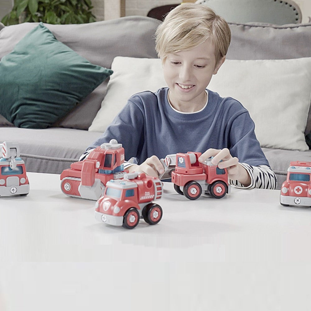 RoboRescue Transform Squad – Zestaw Robotów i Pojazdów Ratunkowych do Budowania | Zabawka STEM i Kreatywna dla Dzieci 4+