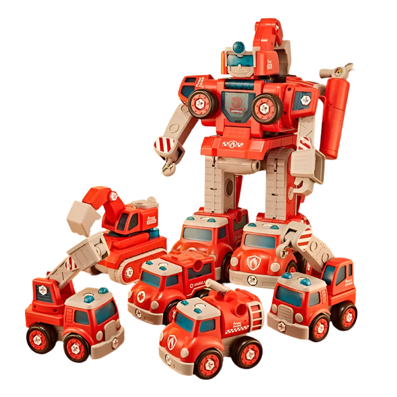 RoboRescue Transform Squad – Zestaw Robotów i Pojazdów Ratunkowych do Budowania | Zabawka STEM i Kreatywna dla Dzieci 4+