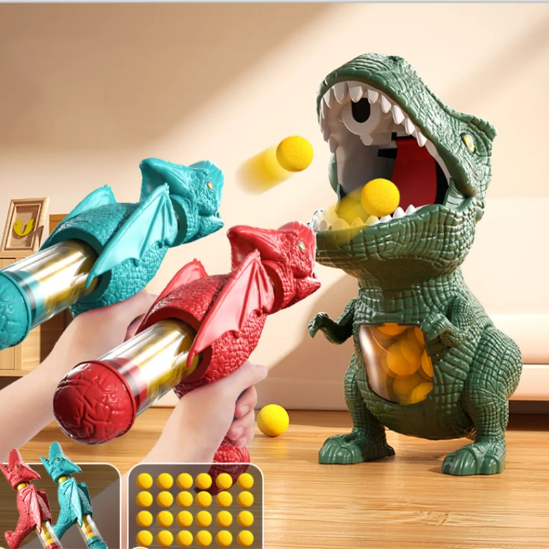Dinozaur Strzelanka dla Dzieci – T-Rex Ball Shooter z Piankowe Kulki