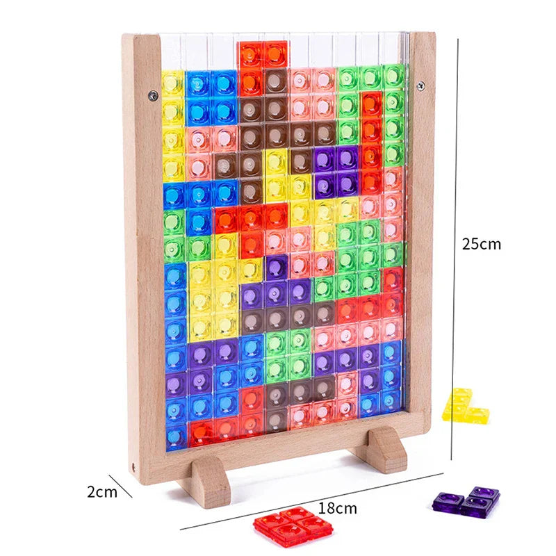 Drewniane Puzzle 3D dla Dzieci – Edukacyjna Gra Konstrukcyjna na Kreatywność i Wyobraźnię Przestrzenną (4-10 lat)