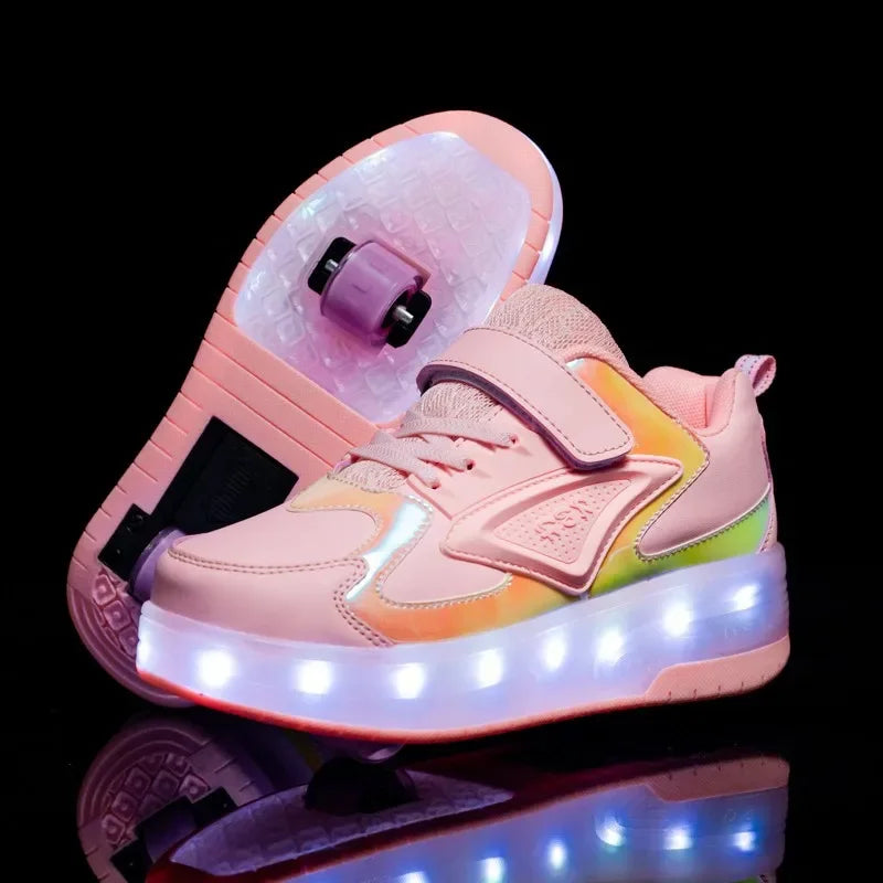 Buty LED na Kółkach dla Dzieci – Sneakersy z Rolkami do Zabawy i Jazdy
