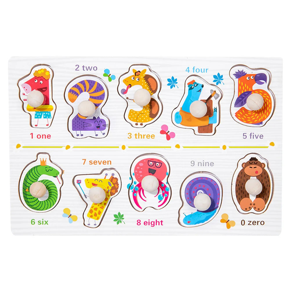 Montessori Drewniane Puzzle dla Dzieci – Zabawka Edukacyjna | 10 Motywów